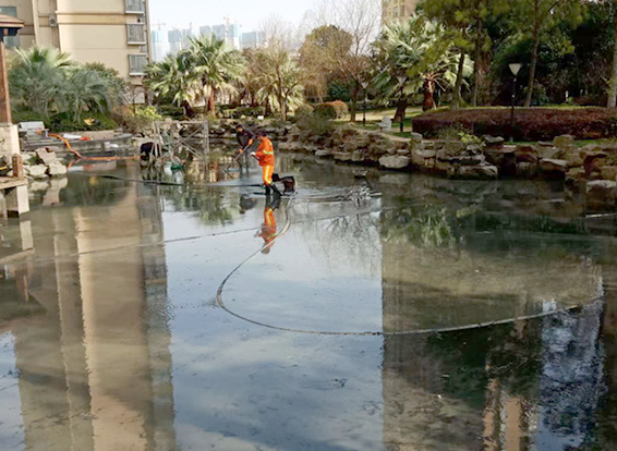 尖草坪景观池淤泥清理